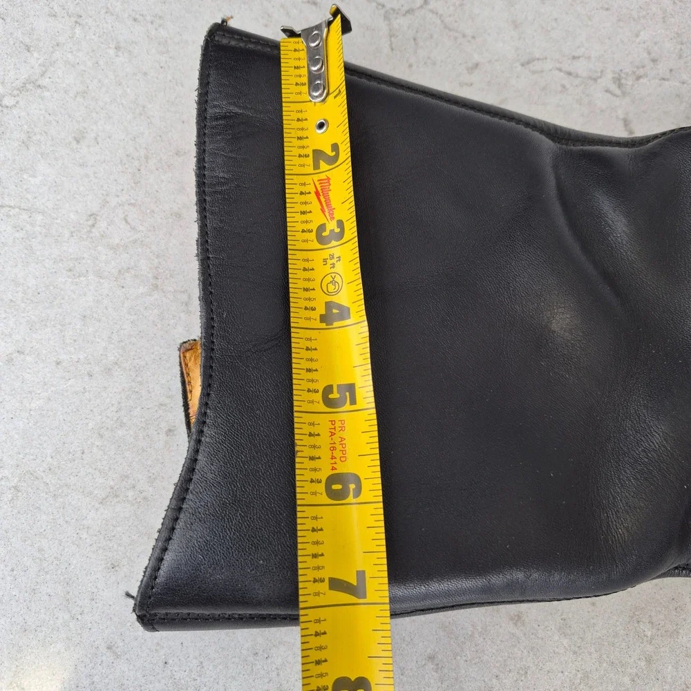 Guide‎ Gear Motorcycle Boots Leather Biker Buckle 8M Black Mens